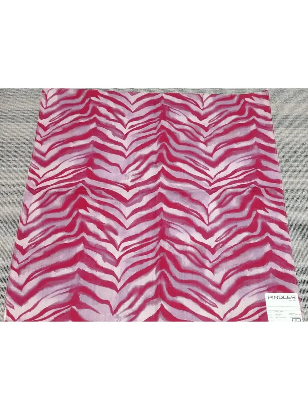 Pindler Anzu Pink Magenta Zebra 100% Cotton Designer Fabric Sampler 23.5 x 23 in
